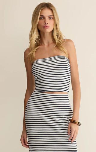 CAFFARI STRIPE TUBE TOP TANK/ Stripe Eclipse