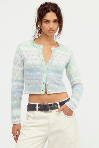 Skye Patterned Cardigan / Arctic Frost Combo