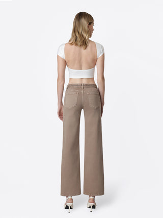 Low Rise Double Melted Wide Leg / Mocha