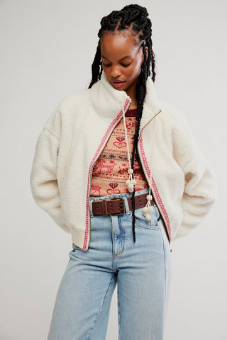 Alpine Sherpa Cardi / White Swan