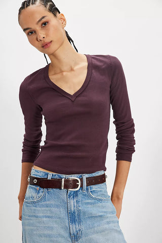 Neria Long Sleeve / Vintage Purple