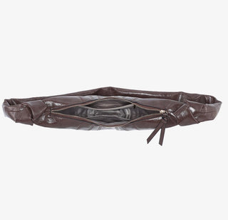 Kara Elongated Croissant Sing Bag / Espresso
