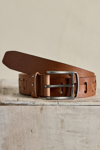WTF Dallas Distressed Belt / Cognac