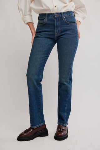Edie High Rise Tapered Jeans / Blue Echo