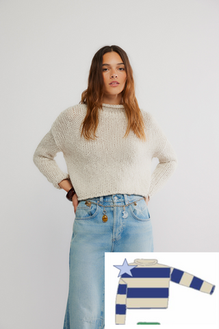 Opal Rugby Stripe Sweater / Cobalt Combo