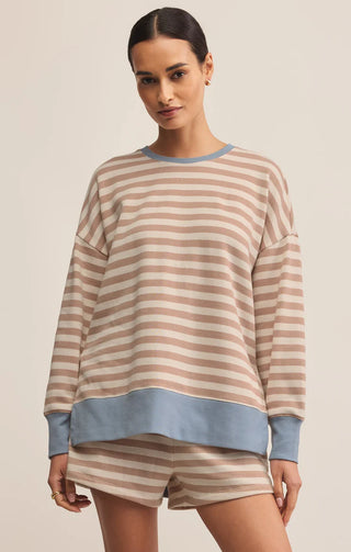 Layer Up Stripe Sweatshirt / Evening Sand
