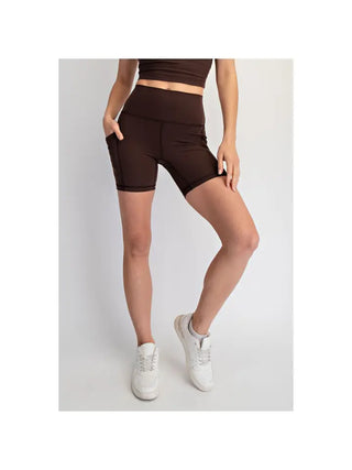 Nylon Butter 6in Biker Shorts / Espresso