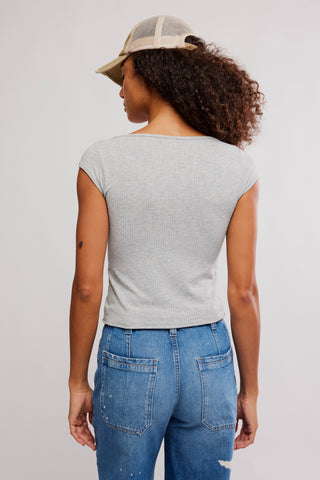So Soft Seamless Modal Tee / Heather Grey