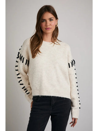 Stitch Detail Sweater Top / Oatmeal