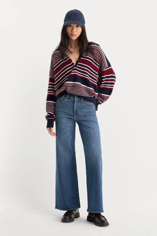 The Oversized Rugby Sweater / Multi Stripe