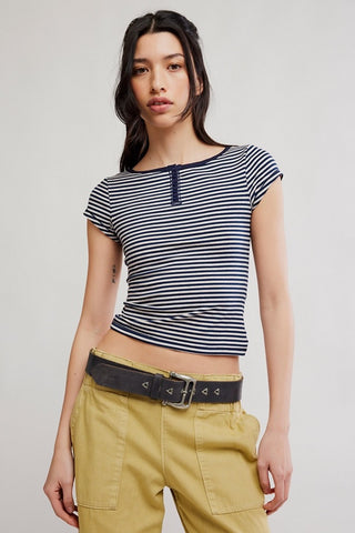 Morning Pages Henley / Navy Combo