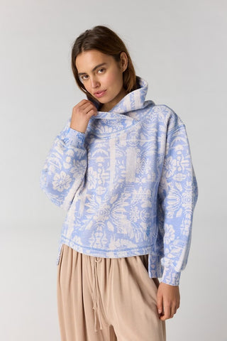 Printed Fireside Funnel / Floral Fairisle