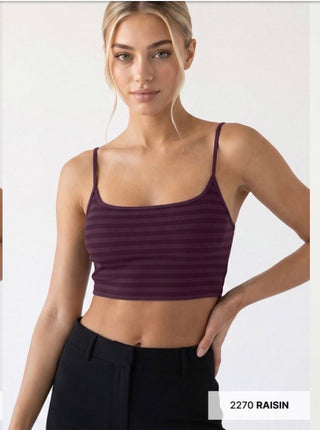 Striped Bralette / Raisin