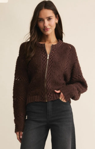 Sundance Sweater Jacket / Chocolate Cherry