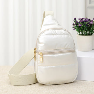 Solid Puffer Mini Sling Bag / Ivory