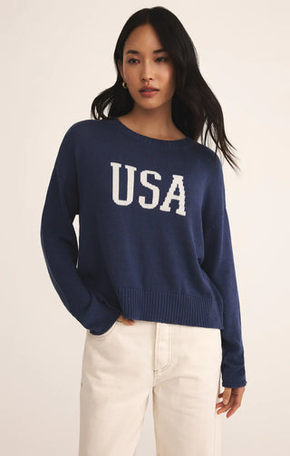 Sienna USA Sweater/ Yacht Blue