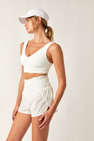 Never Better Crop Cami / White