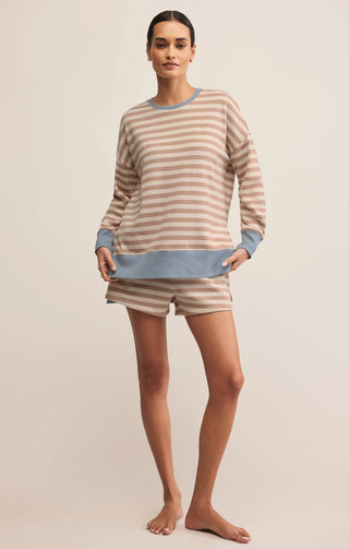 Layer Up Stripe Sweatshirt / Evening Sand