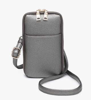 Payton Crossbody Wallet / Pewter