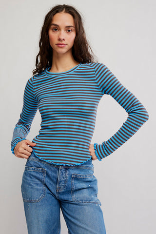 Easy Does It Striped Tee / Blue Combo