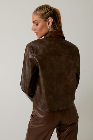 Faux Leather LS Jacket