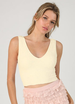 Lace V Neck Tank Top