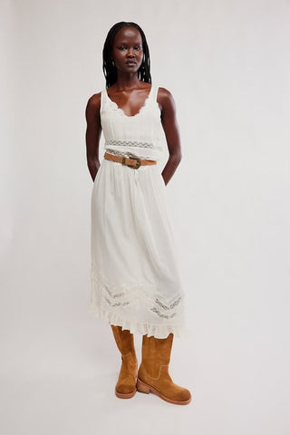 Voile and Lace Midi / Ivory Combo