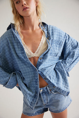 Sabine Indigo Dobby Shirt / Vintage Blue Tint