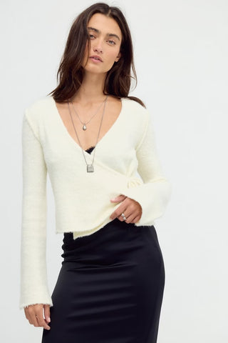 Snowfall Wrapped Sweater / Snow Mint Combo