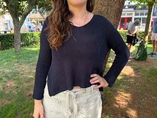 Everyday Ribbed V Mercer / Night Navy