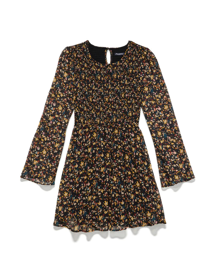 Ellamore Floral Print Smocked Mini Dress