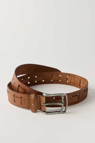 WTF Dallas Distressed Belt / Cognac