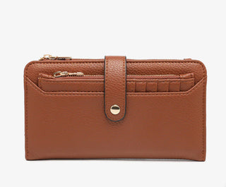 Macy Vegan Snap Wallet / Brown