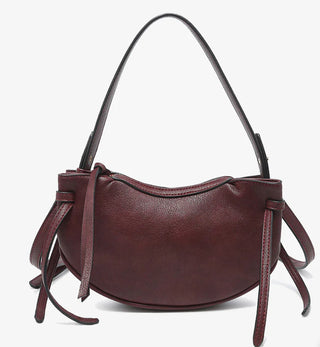 Donnatella Distressed Crossbody Bag / Wine