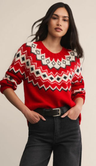Adornament Sweater / Festive Red