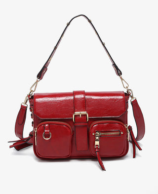 Valerie Gloss Shoulder Bag / Red