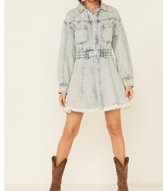 Chain of Command Denim Mini Dress
