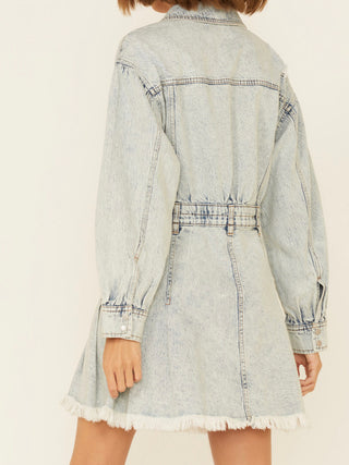 Chain of Command Denim Mini Dress