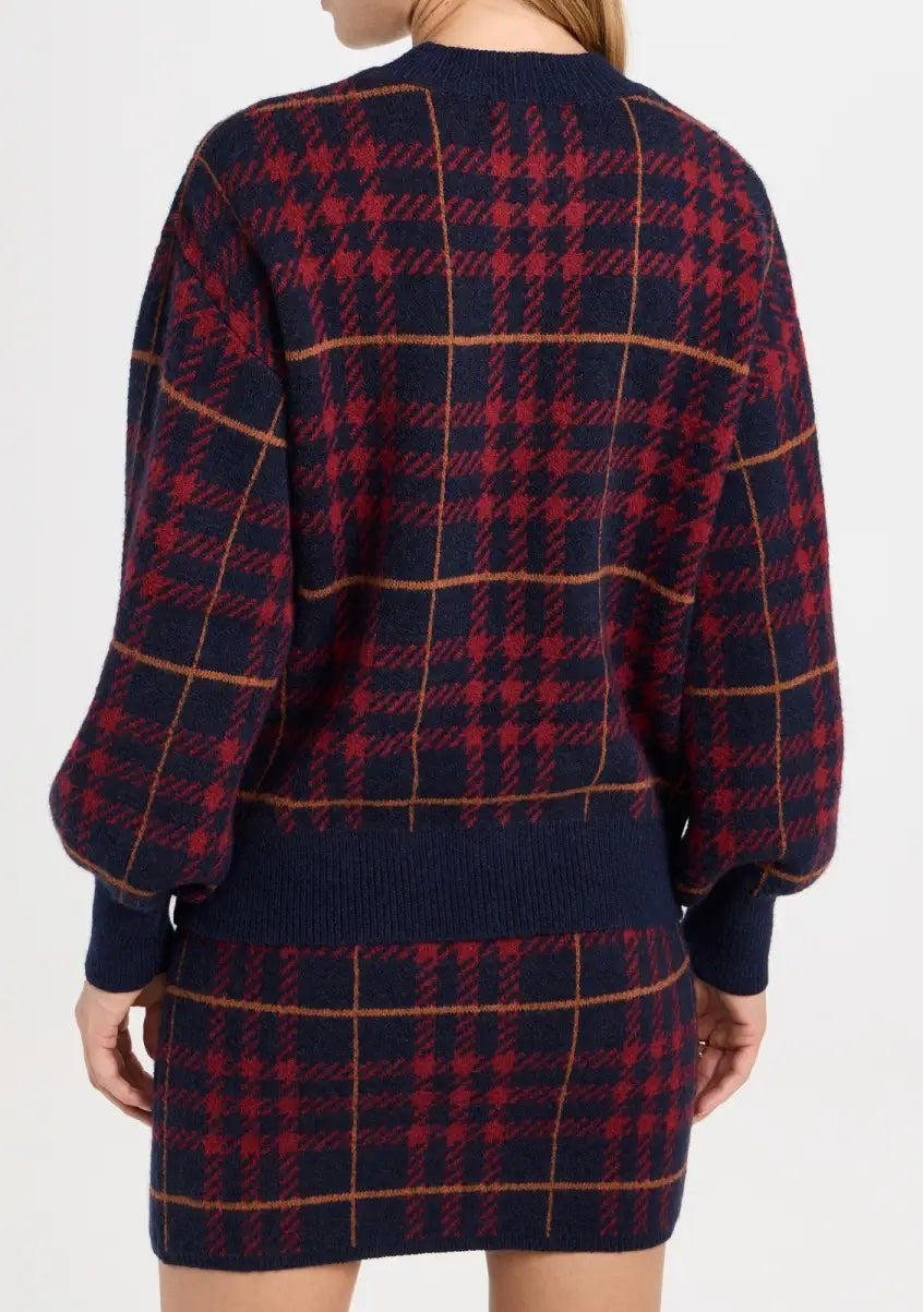 Load image into Gallery viewer, Plaid Sweater Pullover
