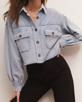 Abbott Knit Denim Jacket Washed Indigo