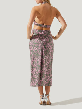 Ambretta Dress Green Pink Floral