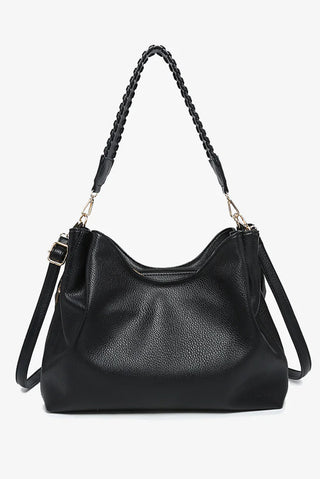 Grace Vegan Whipstitch Tote / Black