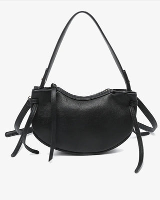 Donnatella Distressed Crossbody Bag / Black