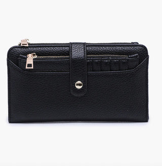 Macy Vegan Snap Wallet / Black