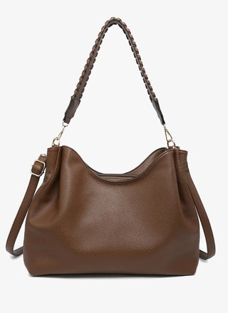 Grace Vegan Whipstitch Tote / Brown
