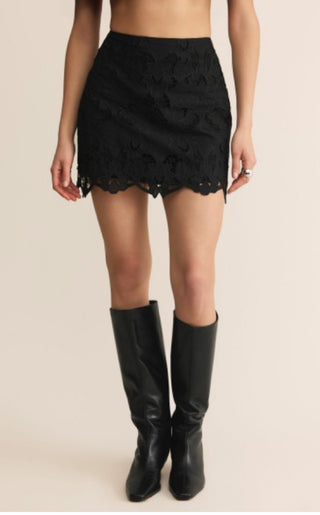 Siren Lace Mini Skirt / Black