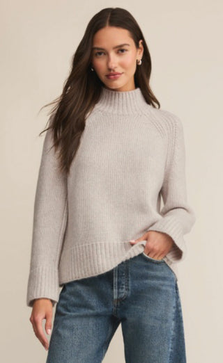 Emerge Funnel Neck Sweater / Turtle Dove