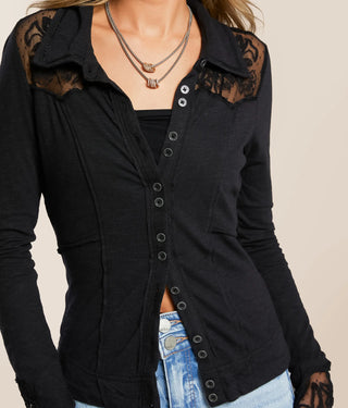 Rosebud Long Sleeve/ Black