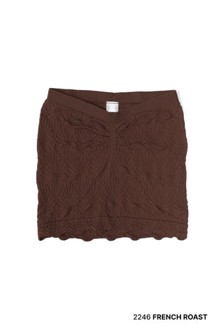 Lace Textured Tube Top / French Roast