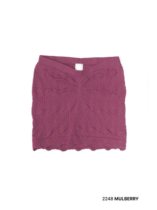 Lace Textured Tube Top / Mulberry